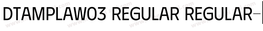 dTAmplaw03 Regular Regular字体转换